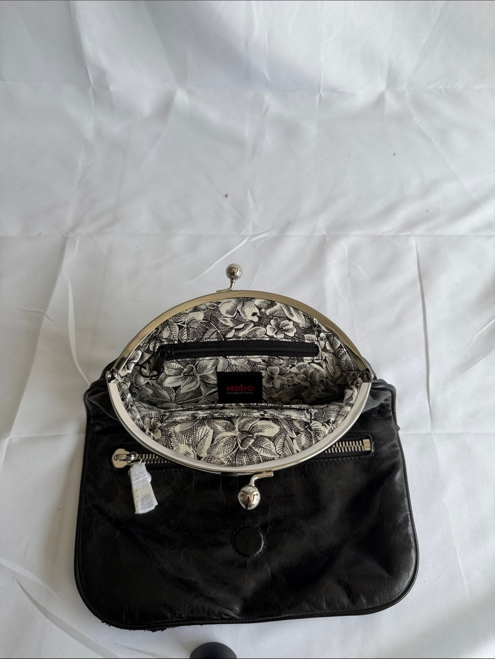 HOBO Black Leather Zip Wristlet Pouch - Picture 3 of 3